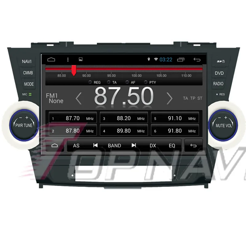 Topnavi 10 1 &quot1024*600 четырехъядерный Android 7 Автомобильный GPS навигатор для Toyota Highlander 2014
