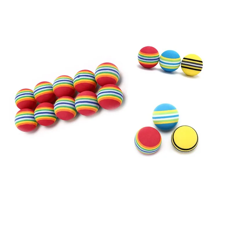 Golf Swing Training Balls 10pcs Sponge Soft Rainbow Foam Golfer/ Tennis golf ball | Спорт и развлечения