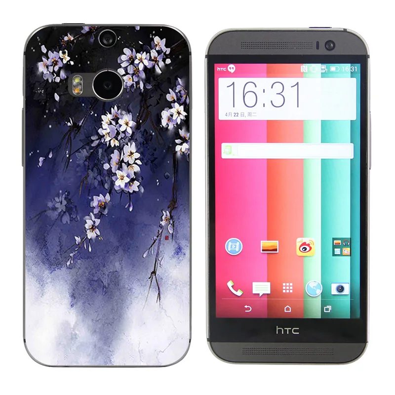 Чехол для телефона чехол HTC One M8 M8s задней панели из силикона и ТПУ мягкий с