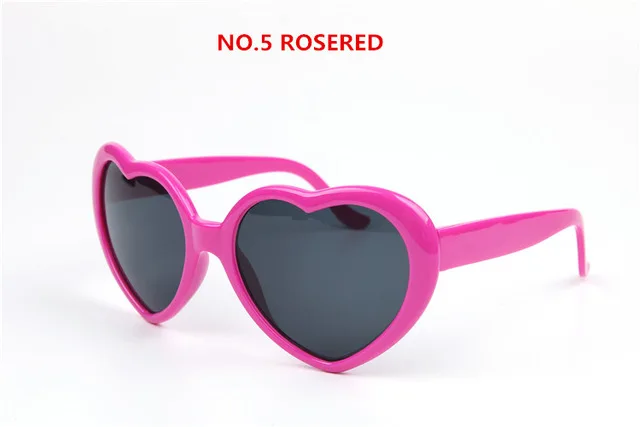 rose Red NYWOOH милые Солнцезащитные очки в форме сердца, женские модные брендовые дизайнерские Винтажные Солнцезащитные очки для детей, милые очки для мальчиков и девочек - Цвет линз: rose Red