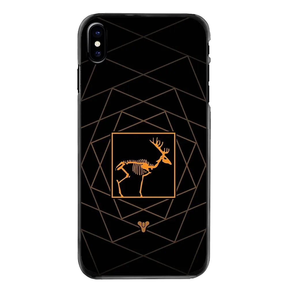 Жесткий черный кожаный чехол для iPhone 4 и 4S 5 5S 5C SE 6 6S 7 8 Plus X XR XS Max iPod Touch Browning Camo logo deer