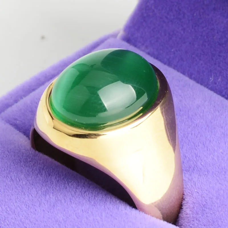 Gold Green Keisha Lena,, красивые модные женские и мужские кольца, нержавеющая сталь, металл, Ретро стиль, ручной работы, натуральный тигр, Eeyt, кольцо, ювелирное изделие, подарок - Цвет основного камня: Gold Green