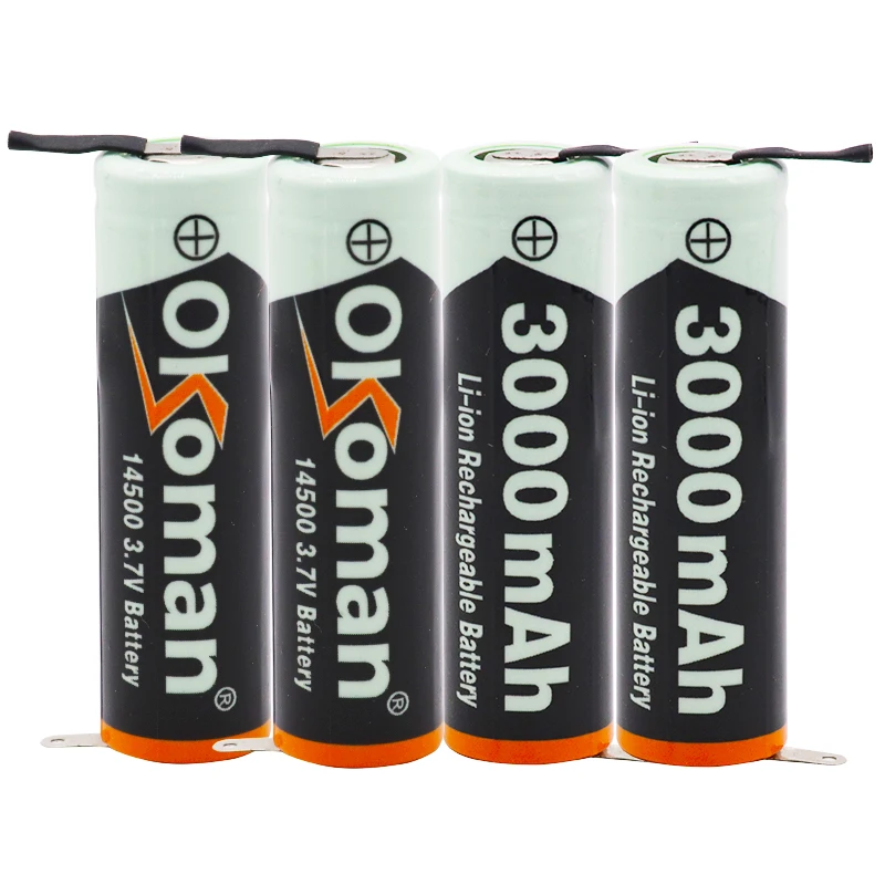 3 7 V 3000mAh 14500 литиевая батарея аккумуляторная сварочные никелевые листовые