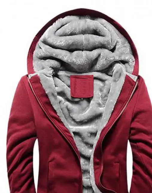 Осень и зима стиль утолщение Moletom Masculino размера плюс пары мужские вельветовые Sudaderas Hombre - Цвет: Красный