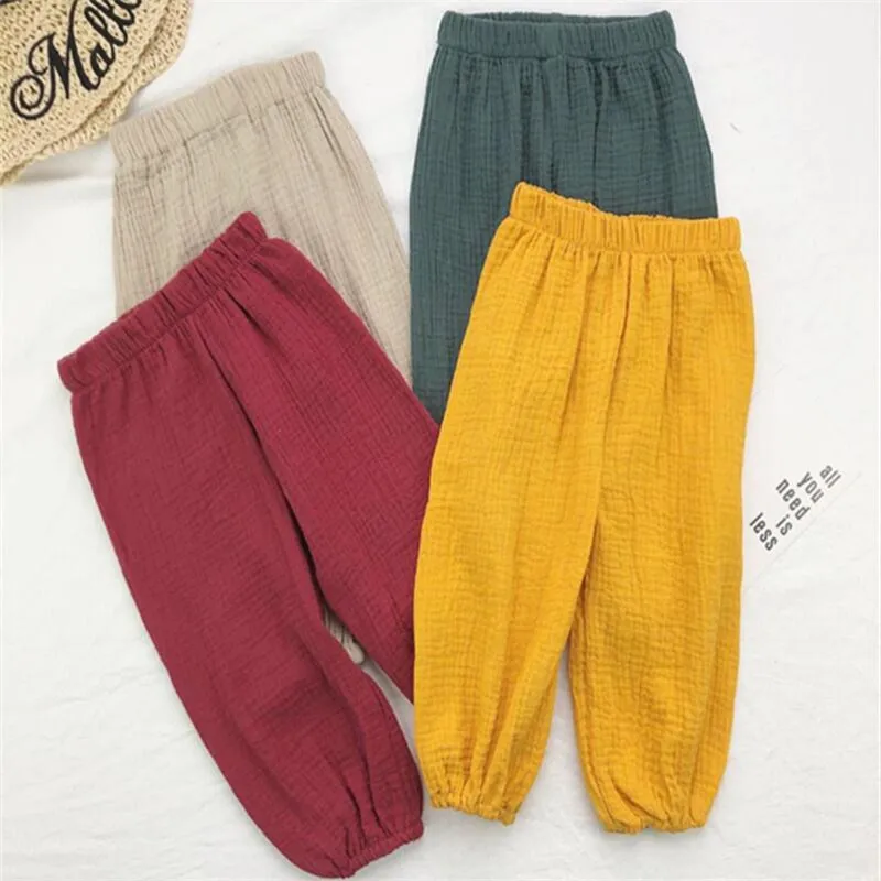 Summer Casual Street trousers lantern knickers 2022 cotton linen Elastic Waist Oversized pants women vintage | Женская одежда