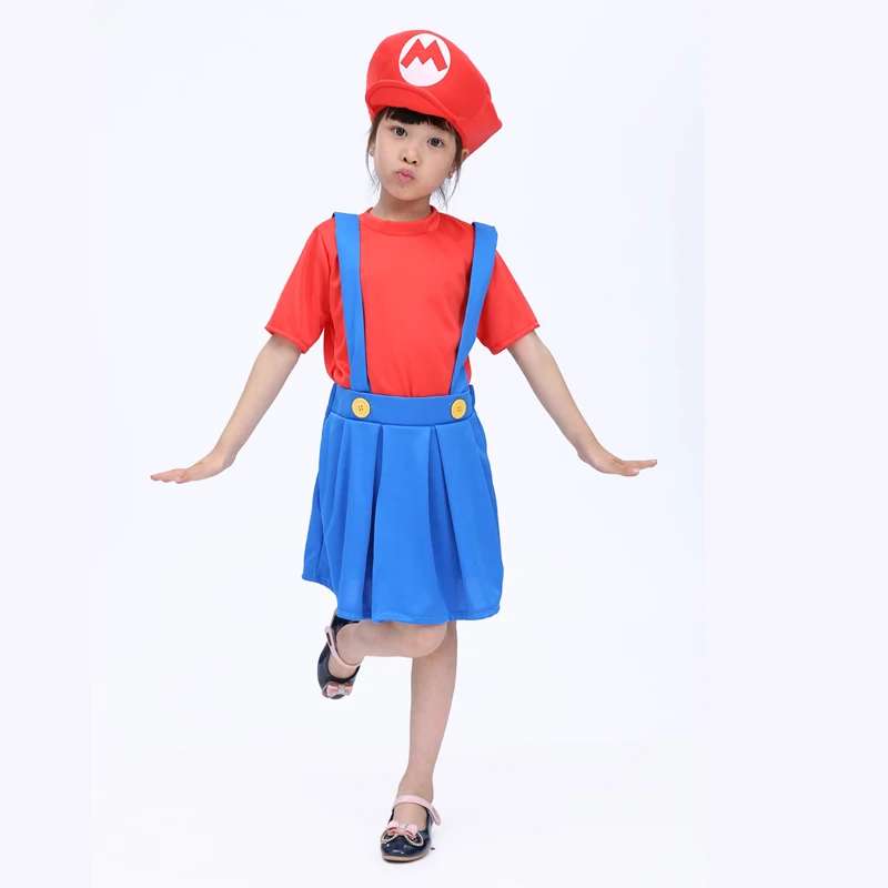Бесплатная доставка 2016 год костюмы на Хэллоуин для детей игры в супермарио Луис