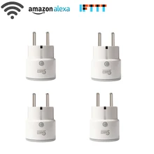 4 шт./лот, смарт-разъем, поддержка ЕС, Amazon Alexa, Google Home, IFTTT, дистанционное управление, wi-fi переключатель, мини-розетка с функцией синхронизации