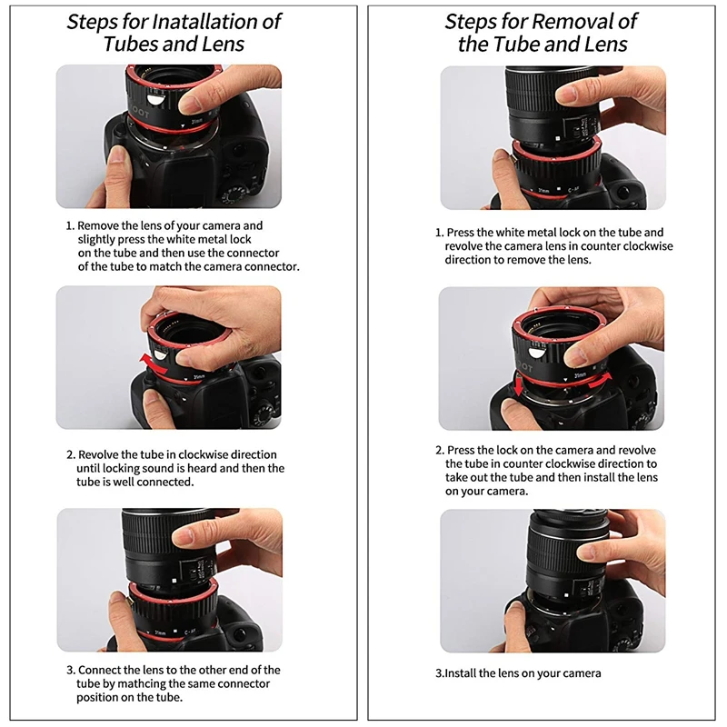 Алюминиевый Af с автофокусом Макро Удлинитель Набор для Canon Eos Ef-S объектив Dslr камеры 1100D 700D 650D 600D 550D 500D 4