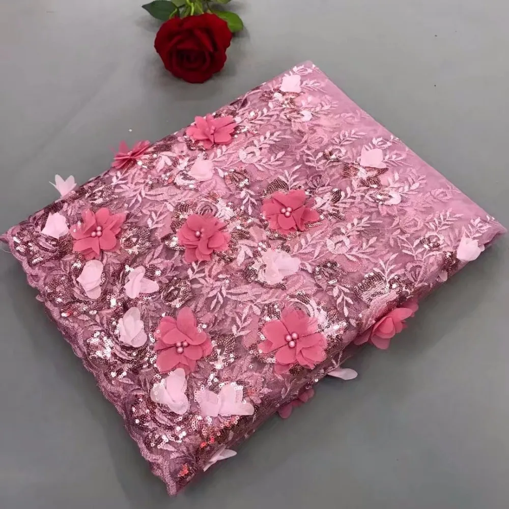 Последняя зеленая африканская кружевная ткань 2018 Высококачественная Кружевная