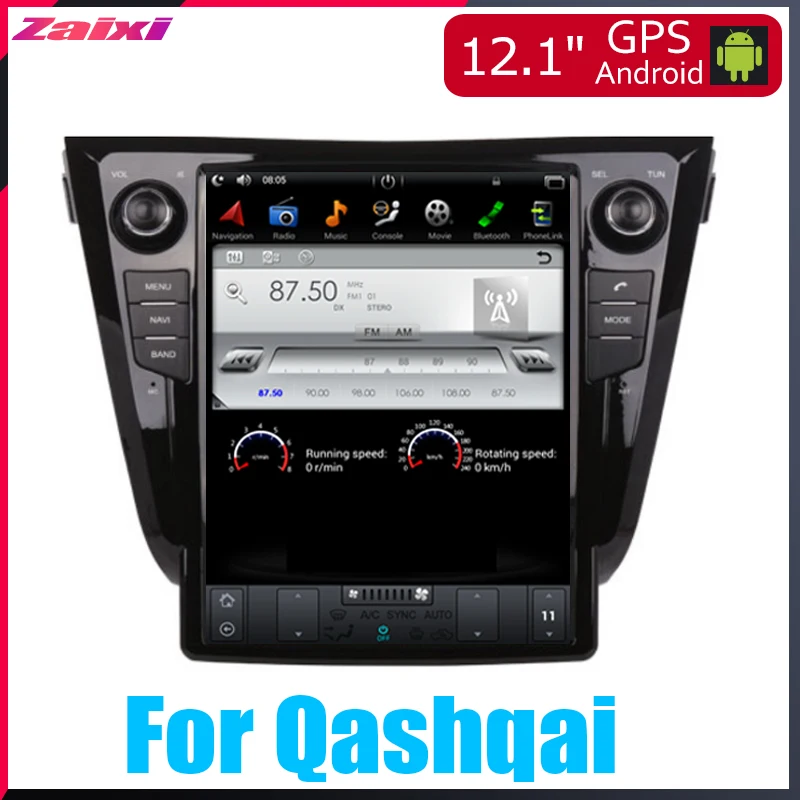 ZaiXi Android автомобильный мультимедийный GPS для Nissan Qashqai 2013 ~ 2019 радио вертикальный