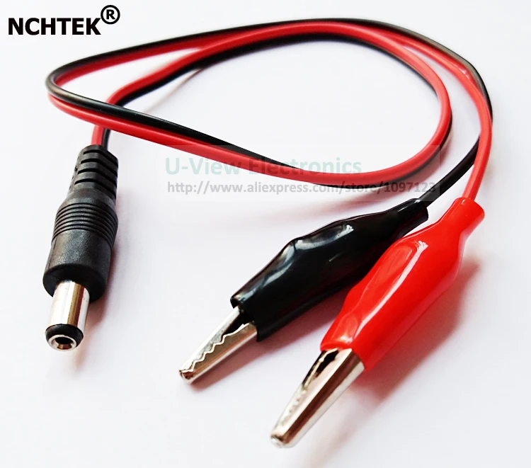 NCHTEK DC 5 5x2 1 мм штекер к красному и Черному кабелю с зажимом типа крокодил около 50