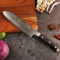 sunnecko damascus kitchen knife 7 santoku knives 73 layers japanese vg10 steel co blade wood handle cooking vegetable cleaver