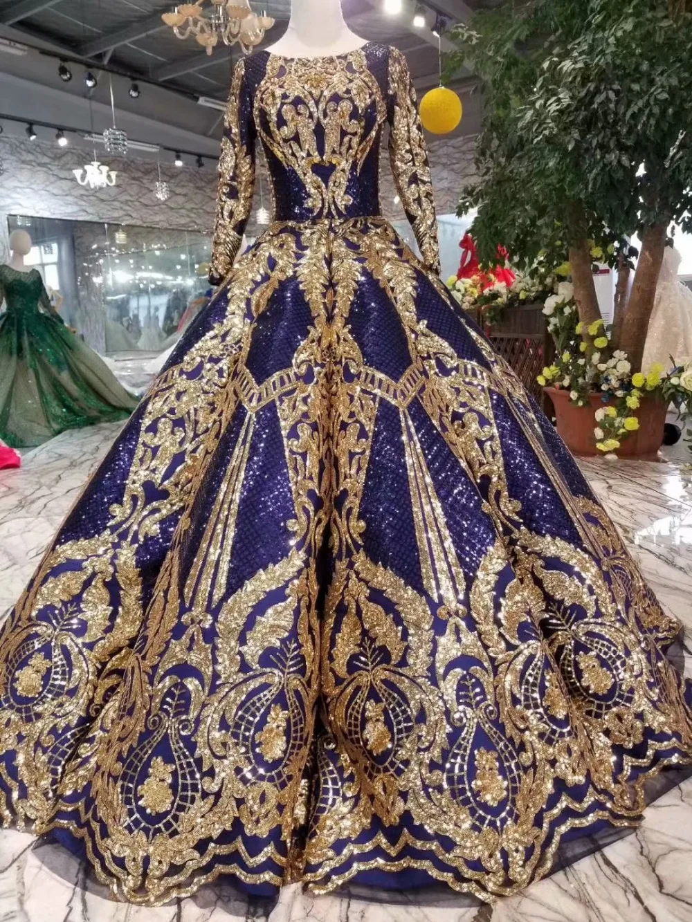Modabelle Саудовская Аравия Королевский синий Арабский Вечерние платья Vestido роскошный голубой длинный рукав вечернее платье vestidos Festa