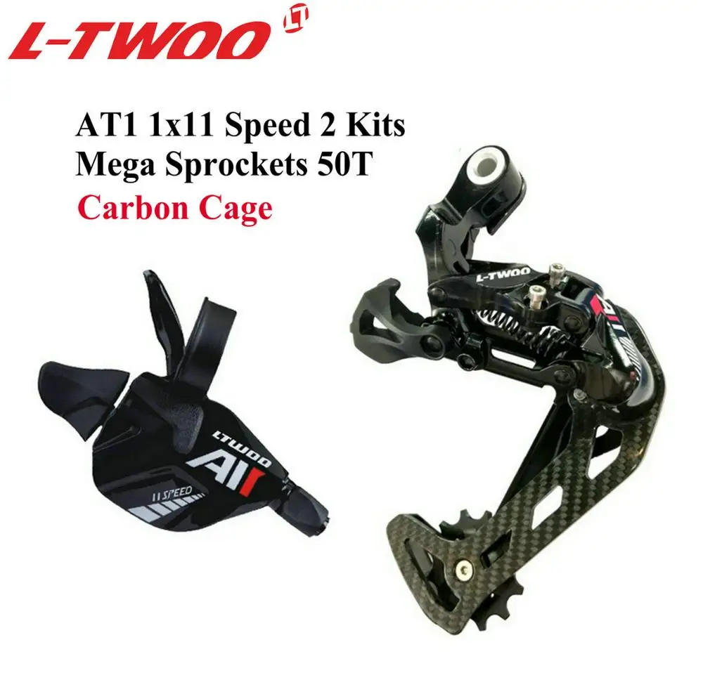 Set Carbon Cage LTWOO AT1 1x11-скоростной рычаг переключения передач задний переключатель для MTB горного велосипеда совместимый EAGLE 11 скоростные кассетные звездочки 42T 46T 50T - Цвет: Set Carbon Cage