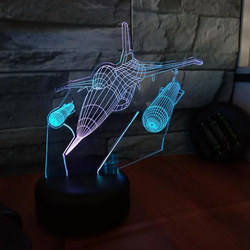 Креативный красочный 3d Детский светильник светодиодный Ночной с сенсорной