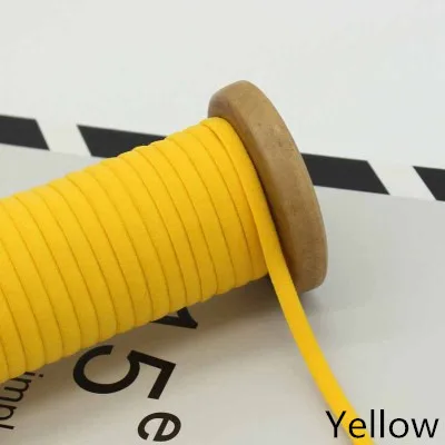 Yellow Meetee 23 ярдов 5 мм веревка эластичная лента веревка лента плечевой ремень детская лента для волос кольцо для волос обувь аксессуары ручной работы BD393 - Цвет: Yellow