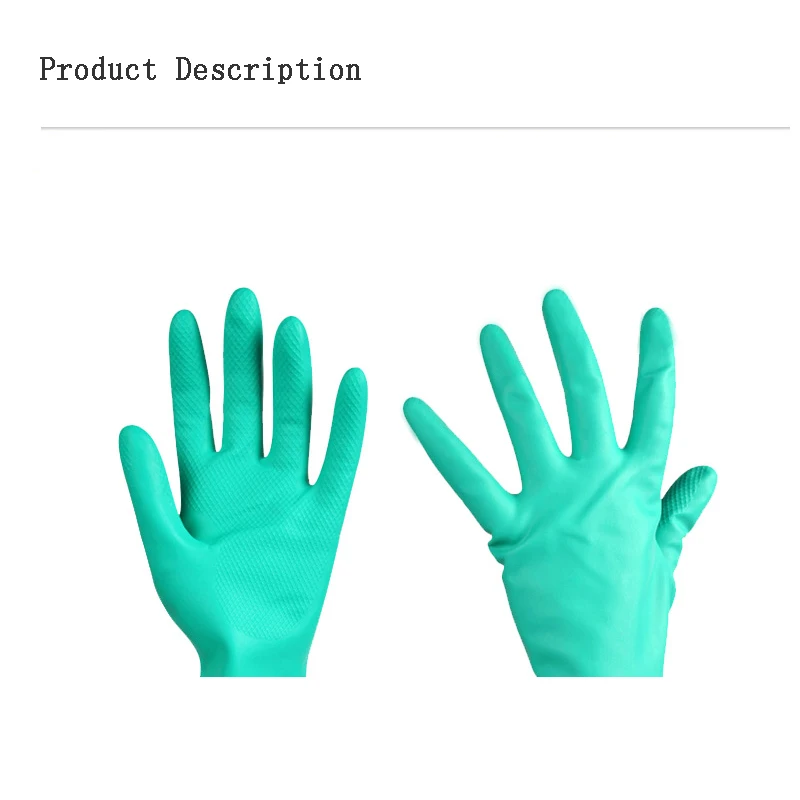 

Large Size Nitrile Industrial Gloves Acid and Alkali Chemical Protection Test Oil Resistant Rubber Safety Gloves