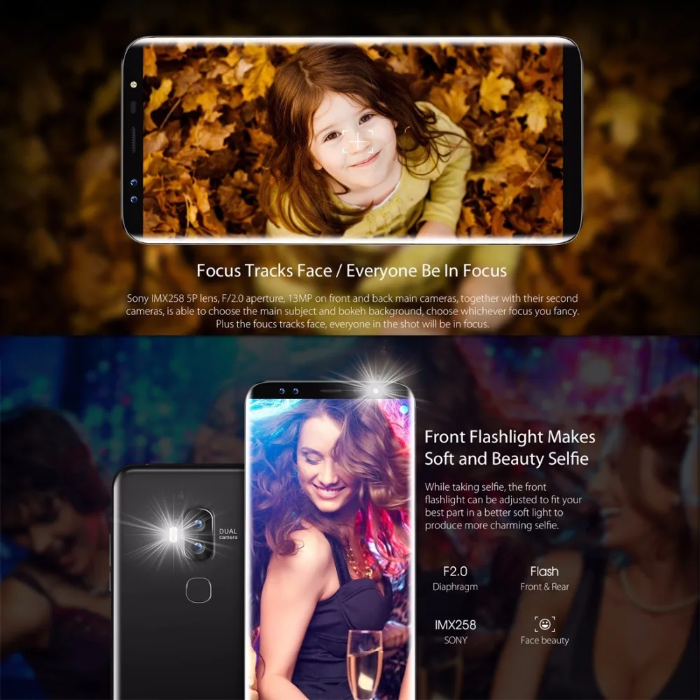 Blackview S8 5 7 дюймов HD + соотношением сторон 18:9 Экран мобильного телефона Android 0 mtk6750t