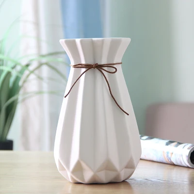 Nordic American Minimalist Modern Home Decoration Crafts Ceramic Vase Model Figurines Livingroom Cafe Desktop Porcelain Ornament - Цвет: style13-L