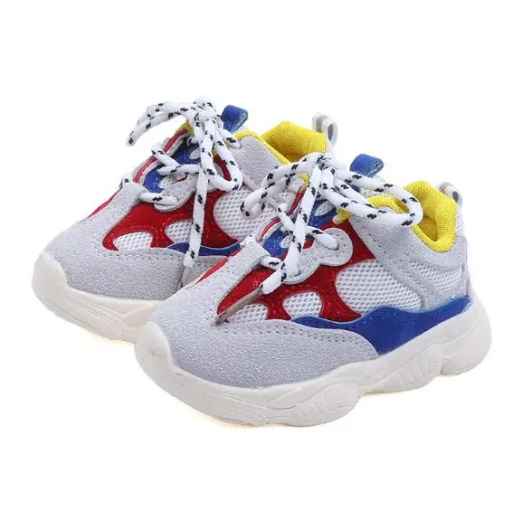 2019 Весна для маленьких девочек носки мальчиков Детские кроссовки в повседневном