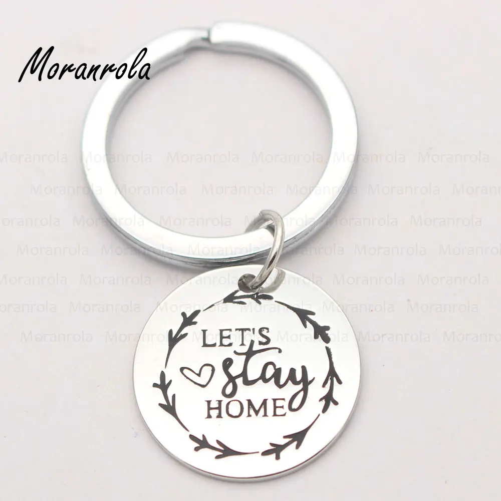Медное ожерелье Let's Stay Home брелок с надписью home Очаровательное украшение для