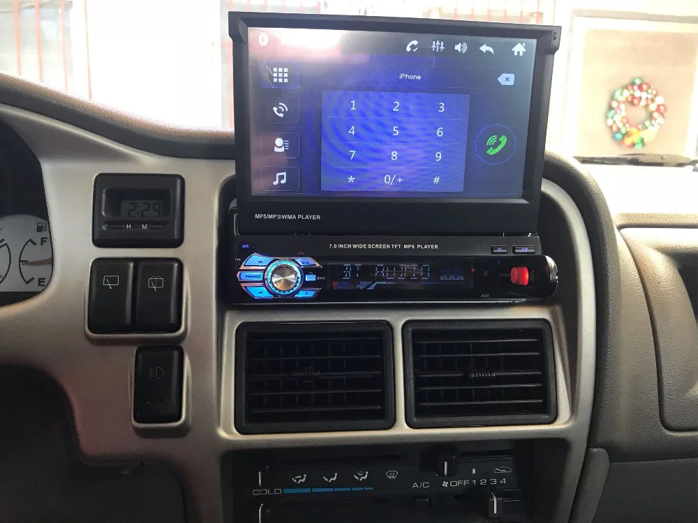 1din автомобильная стереосистема Bluetooth 12V выдвижной авто Универсальный 7-ми дюймовый Сенсорный экран FM MP5 USB/TF радио в Dash удаленной Управление 16G