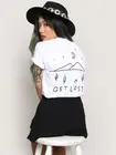 Женская футболка с забавным надписью Get lost, стильная футболка 90 с рисунком дерева, качественные пастельные Топы в стиле гранж, Готическая художественная рубашка