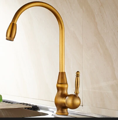

High Quality new arrival vintage antique brass sink faucet for kitchen & bathroom Kitchen faucet with ceramic handle water tap