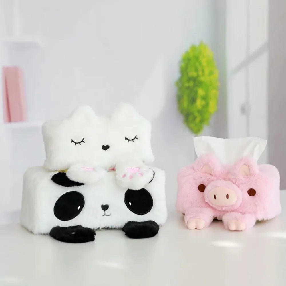 Aeruiy Мягкие плюшевые Мультяшные животные панда/кошка/Копилка коробки для