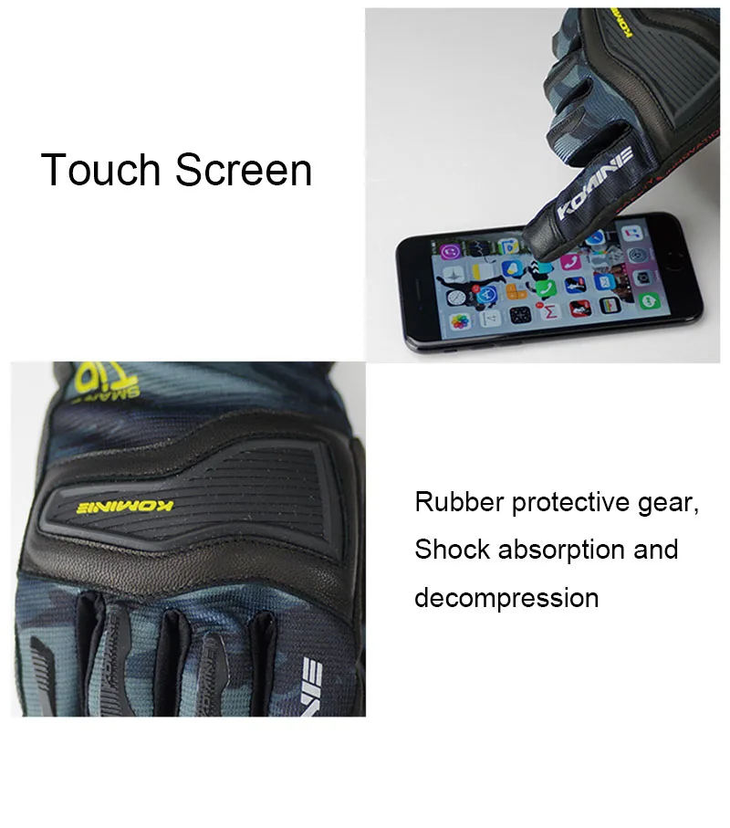 Komine сенсорные Мотоциклетные Перчатки Luva Motoqueiro Guantes, перчатки для велоспорта, мотокросса, высококачественные перчатки известного бренда