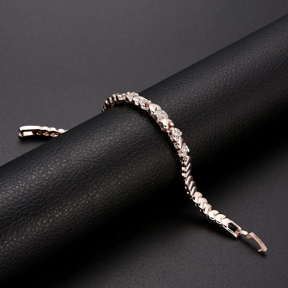 Women Alloy Rhinestone Bracelets Heart Shape Chain Simple Exquisite Jewelry CX17 | Украшения и аксессуары