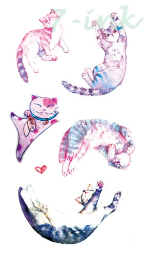 Водостойкая татуировка в виде кошки 10 5*6 см | Красота и здоровье