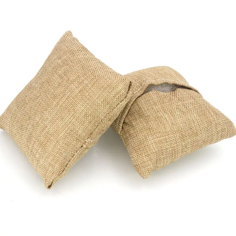 Brown 3 шт./партия, 4 цвета, тканевые часы, браслет, подушка, дисплей, держатель, подарок, ювелирные изделия, подушка для чехлов, Diy аксессуары - Цвет: Brown