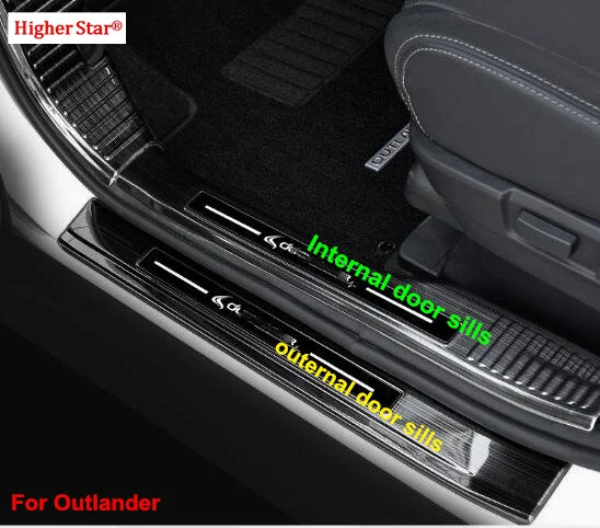 Для Mitsubishi outlander 304# нержавеющая сталь автомобильные пороги защитная пластина, декоративная пластина, порог