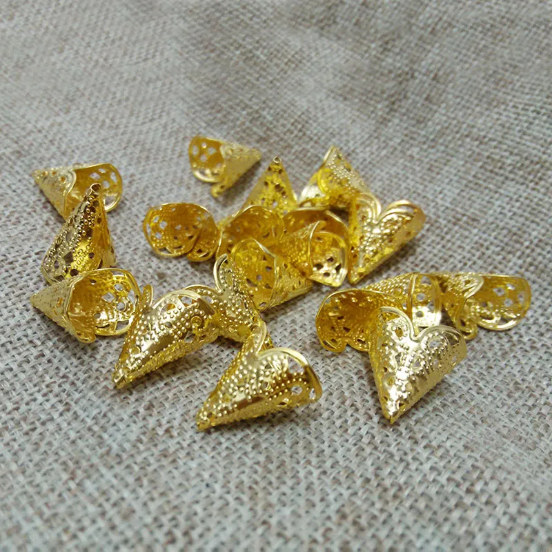 Колпачки с кисточками обжимные концы перламутровый шнур текстурированный