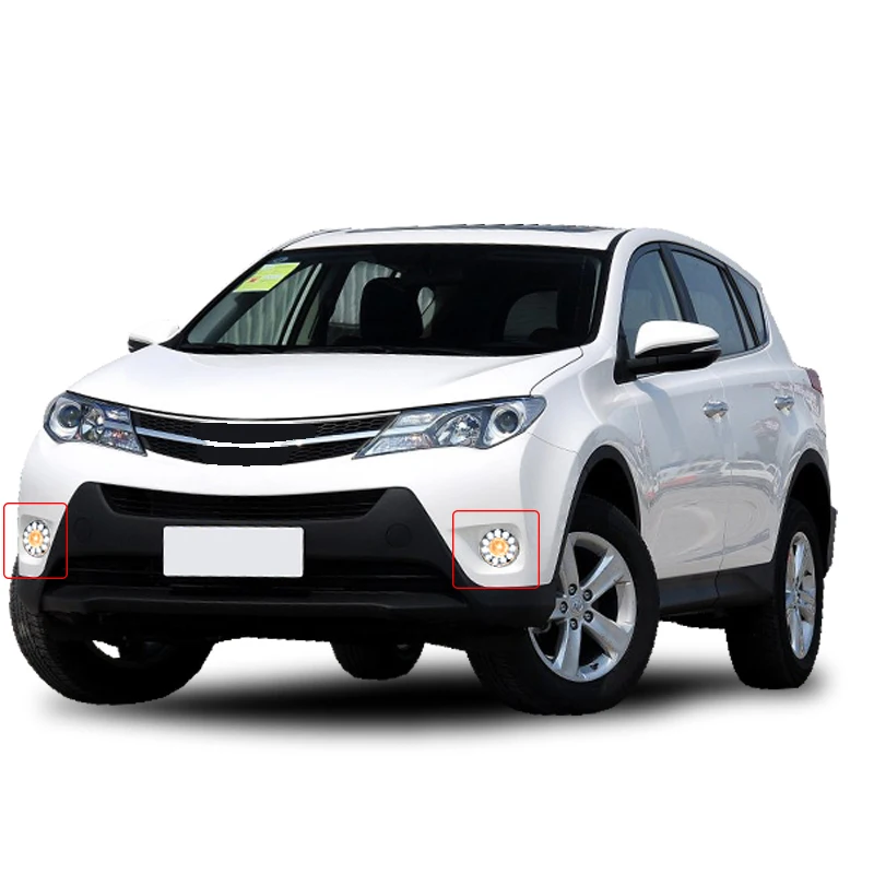 ROADOT DRL Светодиодный дневной светильник для Toyota RAV4 RAV 4 2013 2014 дневные ходовые огни s