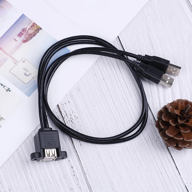 1 шт. двойной USB 2 0 удлинитель Профессиональный гнездо панель крепление к A мужской