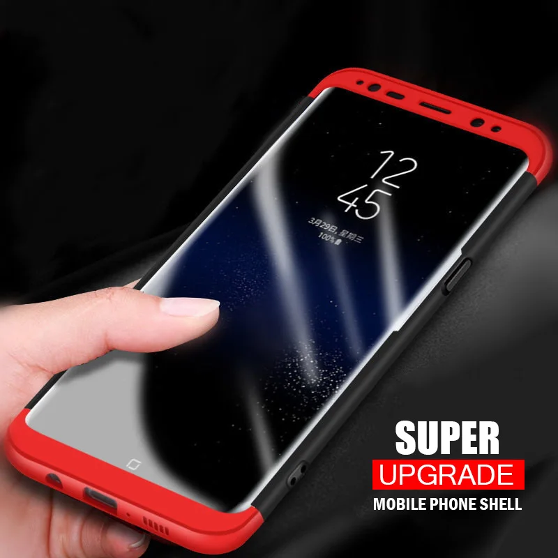 360 Full Body Hard Back Protection Cover cases For Samsung Galaxy S8 Plus S6 S7 Edge Case Luxury Scrub Note 8 |