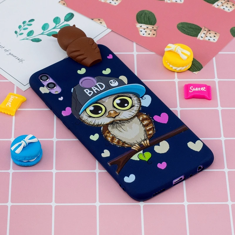 Для Coque Huawei Honor 8X чехол 3D мультяшный Кот панда Мягкий Силиконовый ТПУ задняя