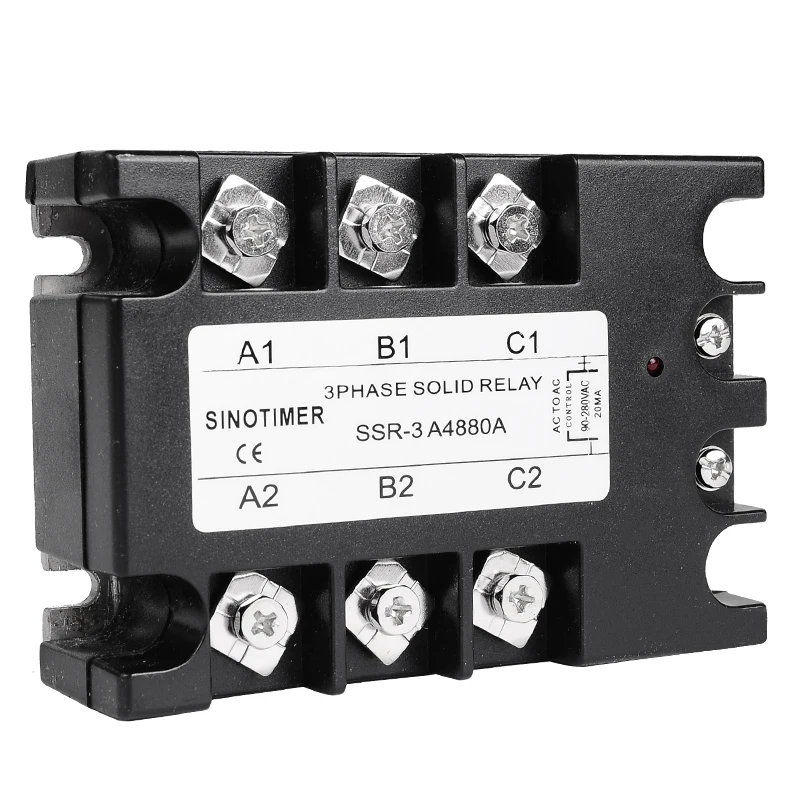 80A 3 фазы твердотельные реле SSR контроллер Услуги A4880A AC-AC 30-480V переменный ток