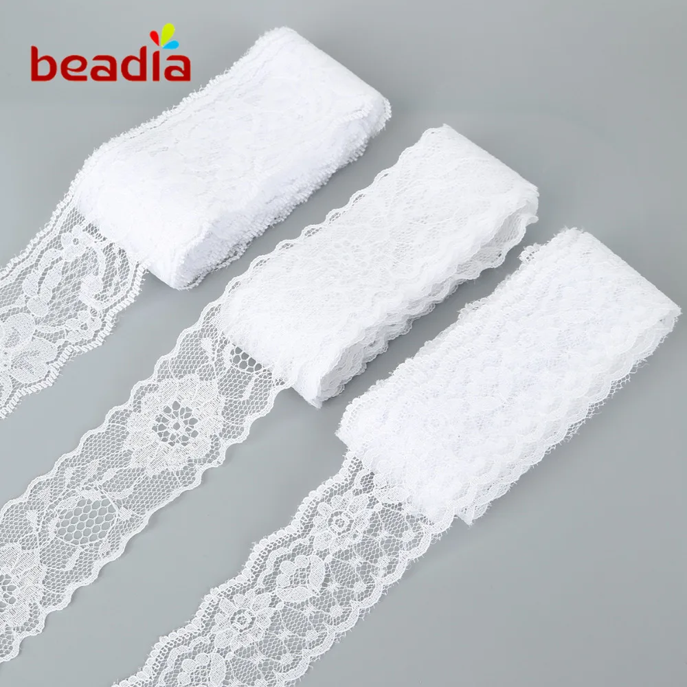 Новая белая кружевная лента 10 ярдов красивая Ширина 13 165 мм отделка ткани для