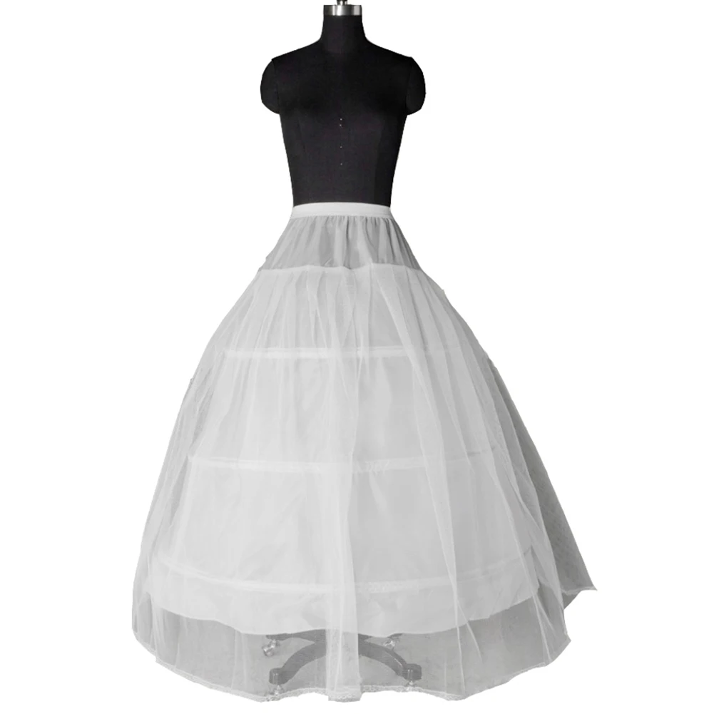 

Hot Selling 3 Hoop Ball Gown Petticoat Wedding Dress Underskirt White Color In Stock