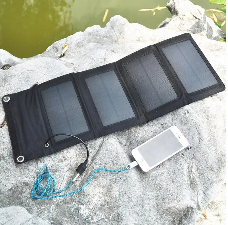 Складная солнечная панель зарядное устройство 7 Вт USB Блок питания для телефона