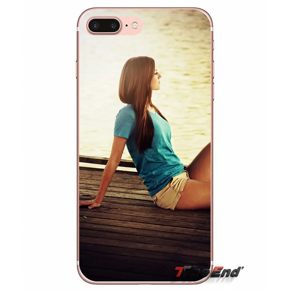 Для sony Xperia Z Z1 Z2 Z3 Z5 компактный M2 M4 M5 E3 T3 XA Aqua LG G4 G5 G3 g2 мини Капа печальный девушка