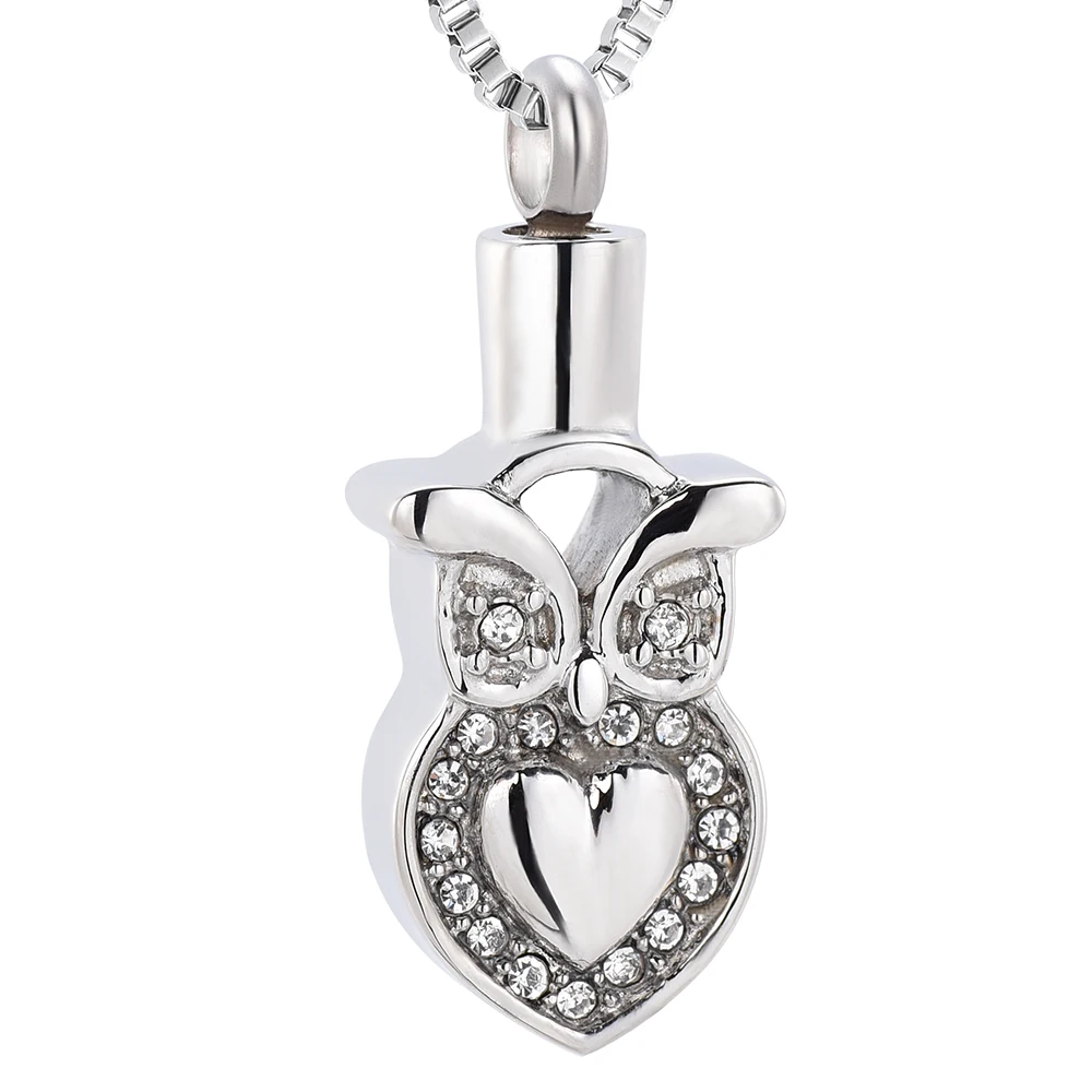 Сова кулон кремационной урны ожерелье прекрасный дизайн Keepsake памятный для праха