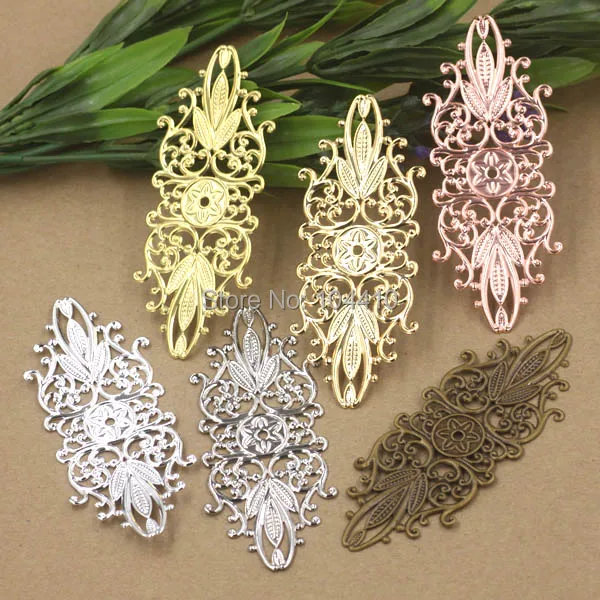 35*87 мм винтажные филигранные Цветочные фотозвенья заготовки Bu Yao палочки для