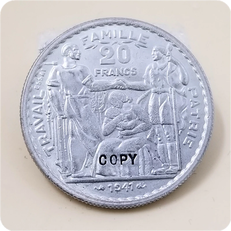1941 France 20 франков копия COIN | Дом и сад