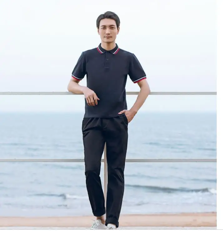 Xiaomi, 90 очков, Классическая Модная рубашка с отворотом, крутая и шелковистая, в стиле пэчворк, ребра, мужская рубашка с коротким рукавом, высокое количество, мужская рубашка Поло