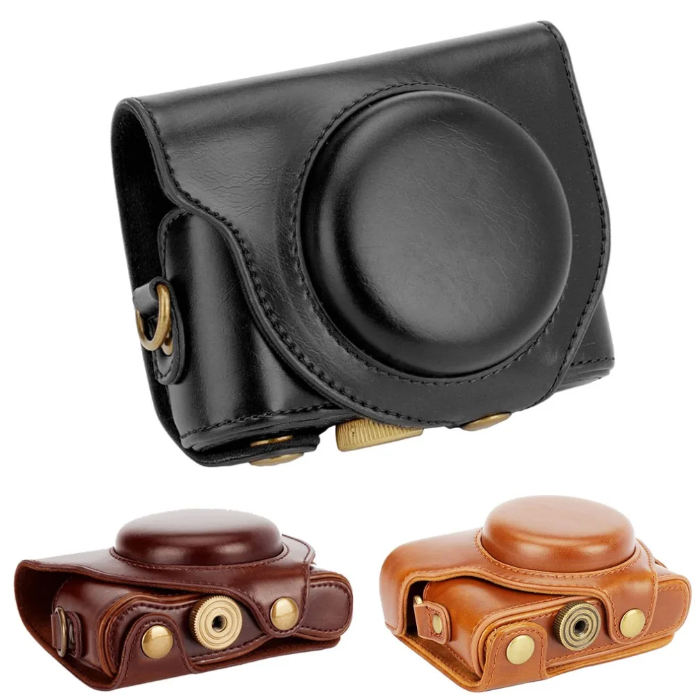

Full body Precise Fit PU leather digital camera case bag cover with shoulder strap for SONY Cyber Shot HX90V HX90 HX99
