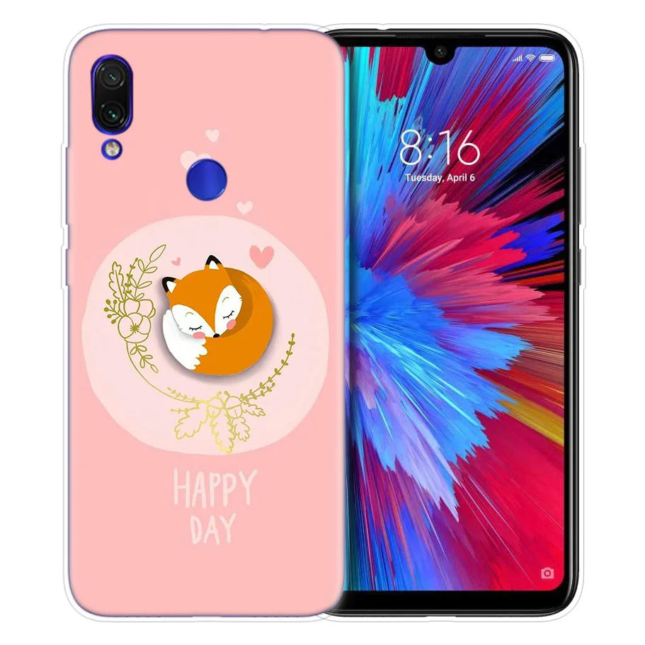 Милых животных, лисички, Чай чехол для Xiaomi Redmi Note 7 фотоаппаратов моментальной печати 7 S K20 Y3 GO S2 6 6A 7A 5 Pro mi играть до 9 лет A1 A2 8 Lite Poco F1 мягкие чехлы для телефона